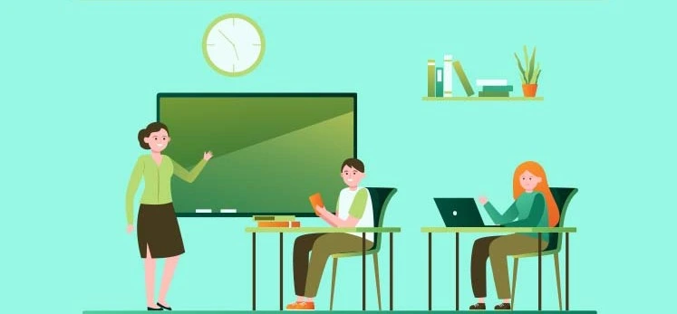 Teacher take offline class for basic English speaking